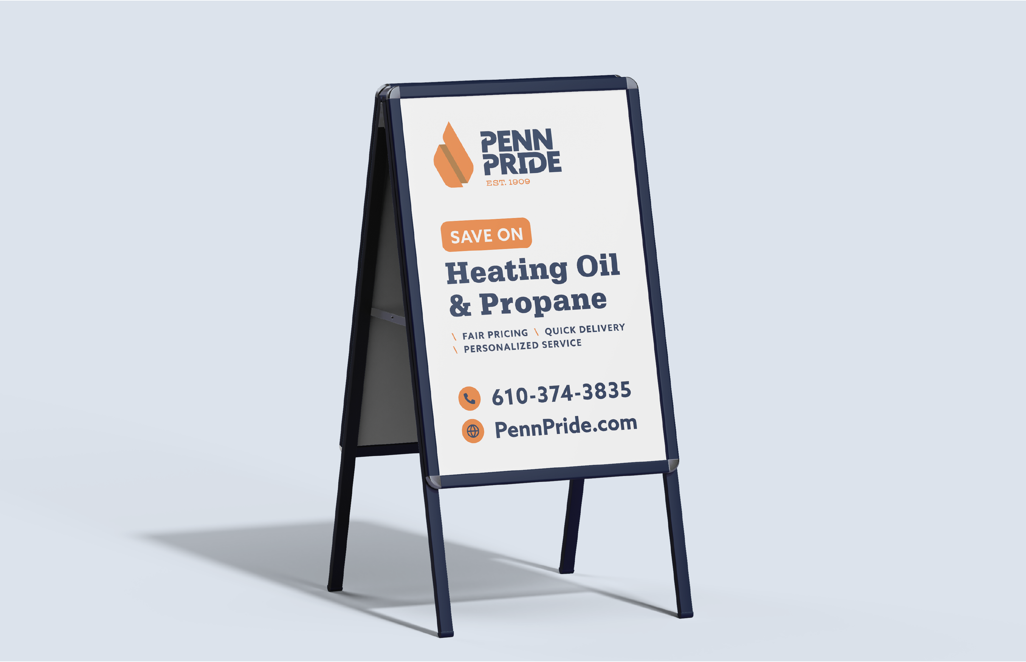 A-Frame sign mockup for Penn Pride