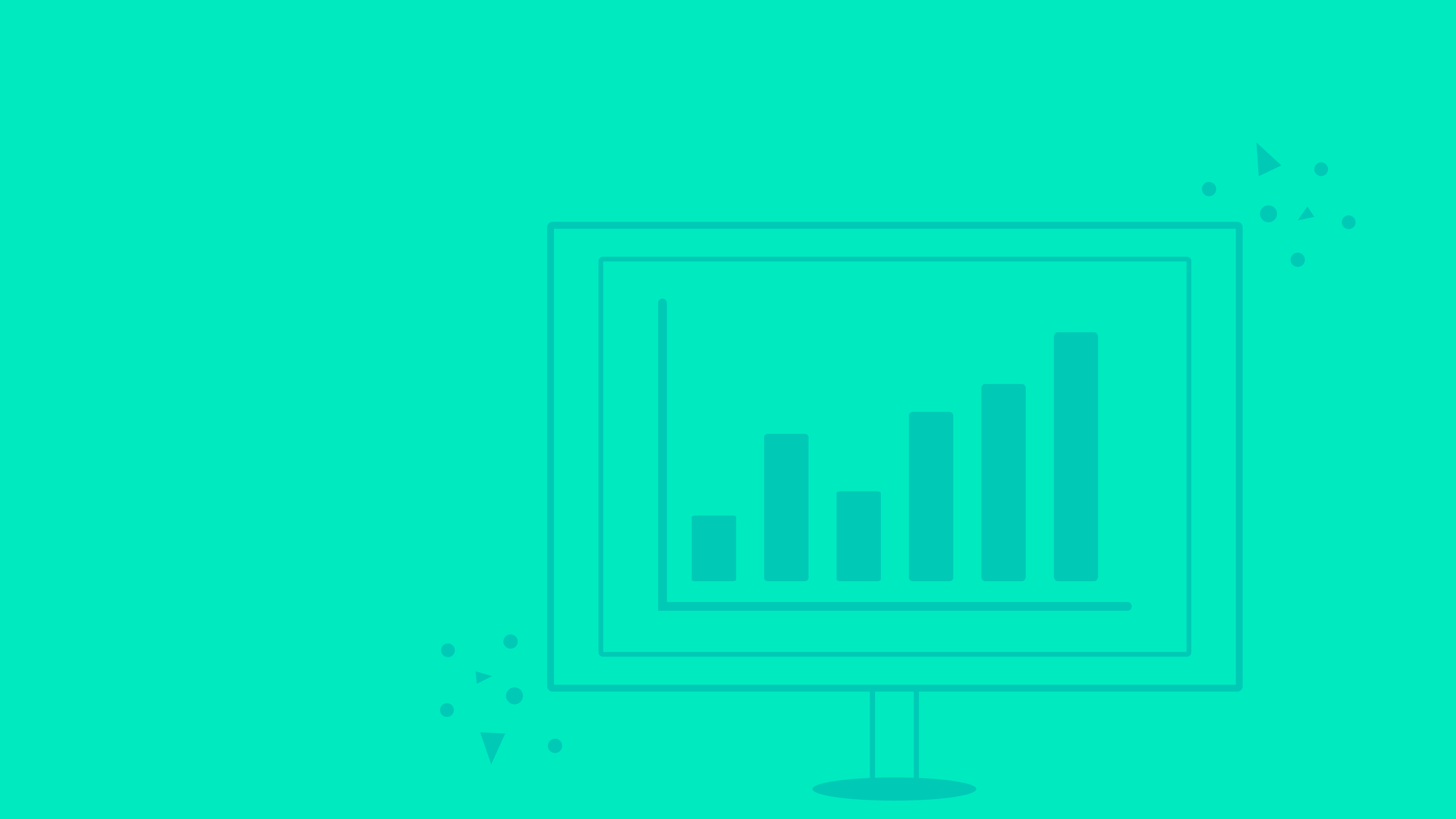 Illustration of a computer with a graph showing an increasing trend to communicate how SEO affects your web performance.