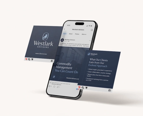 Graphic showing example of Westlark Advisors social media marketing