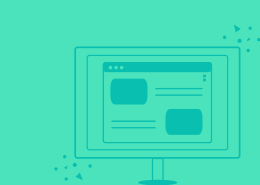 An icon of a desktop monitor with an SEO-driven blog on it.
